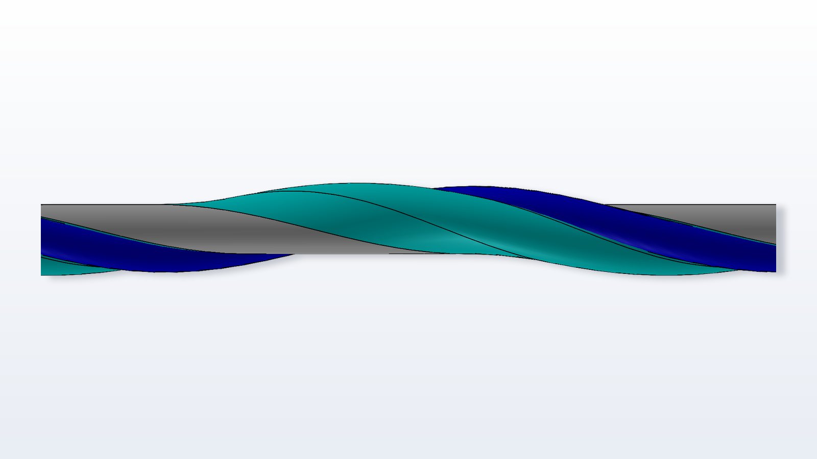 Dragon spoke close-up showing the twisted helical fin