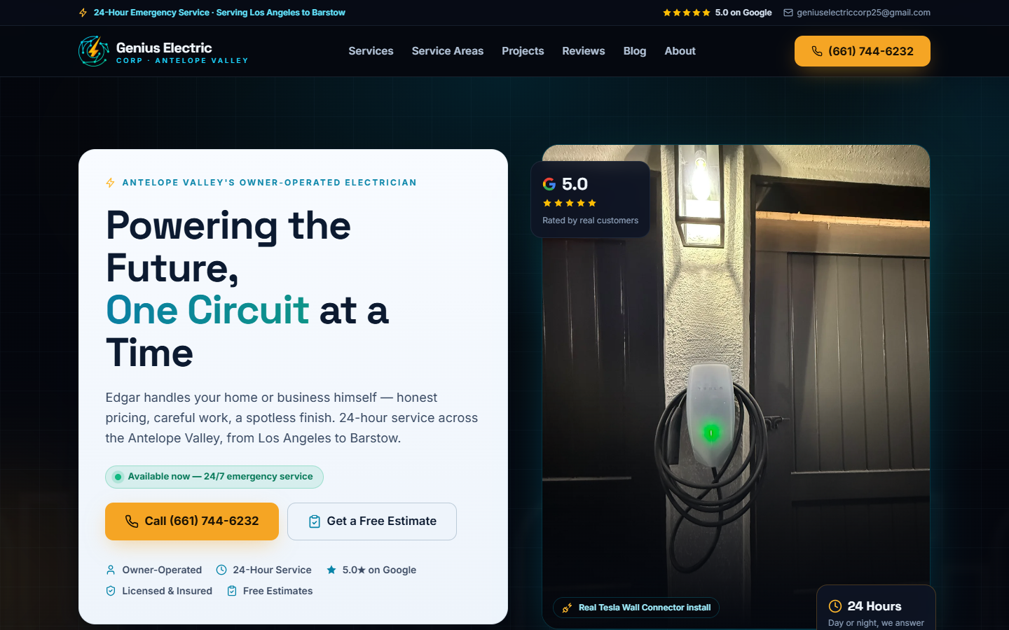 Genius Electric website preview