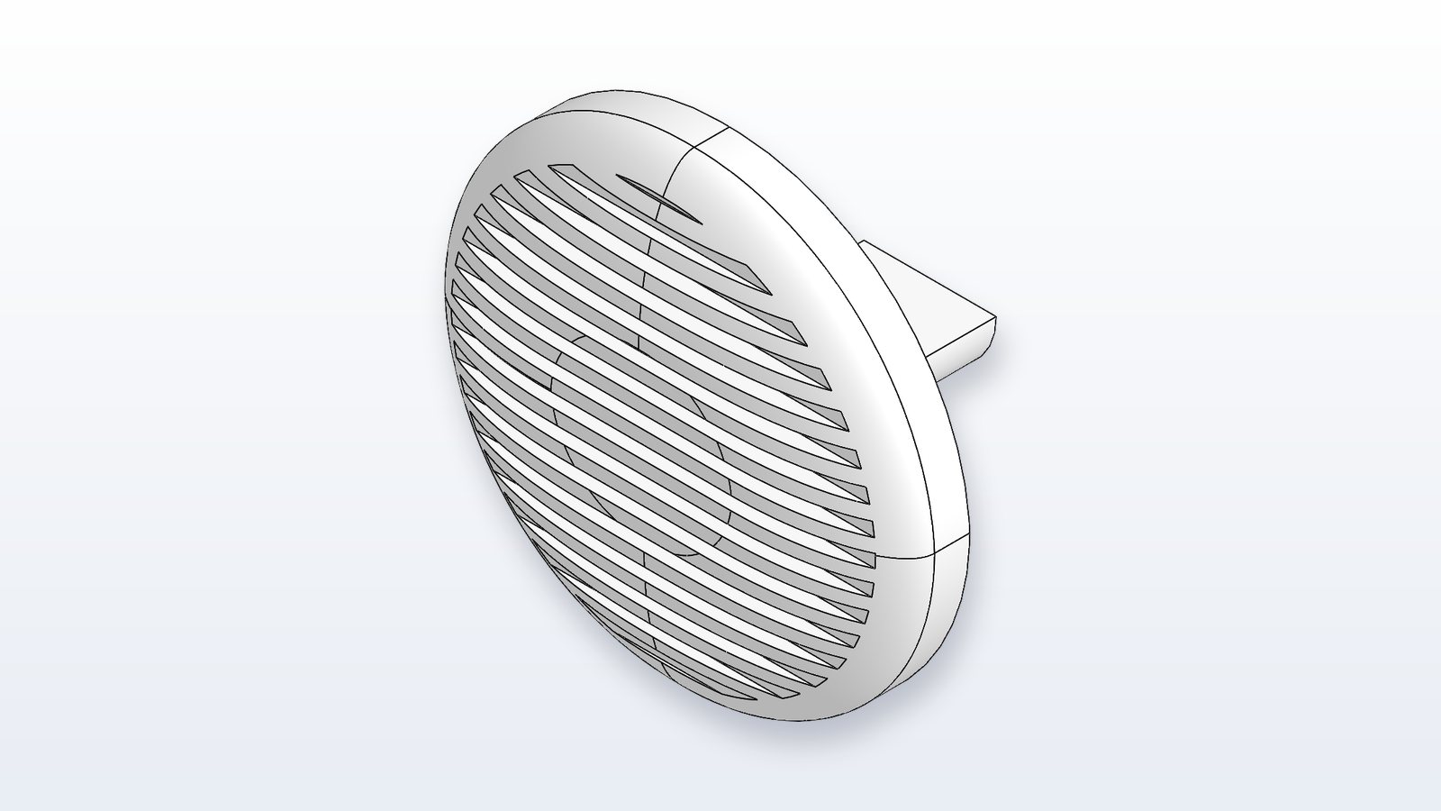 Louvered light housing for a Chevy model replica — angled view