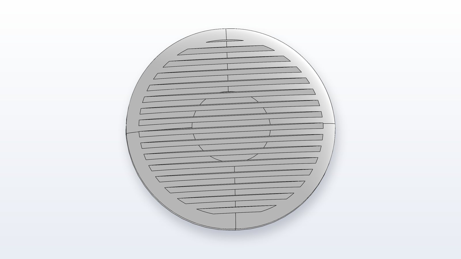 Louvered light housing for a Chevy model replica — front view