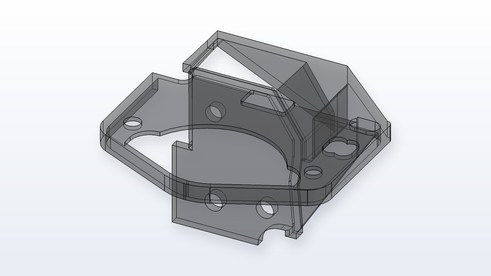 Cartographer V4 probe mount CAD model — angled view