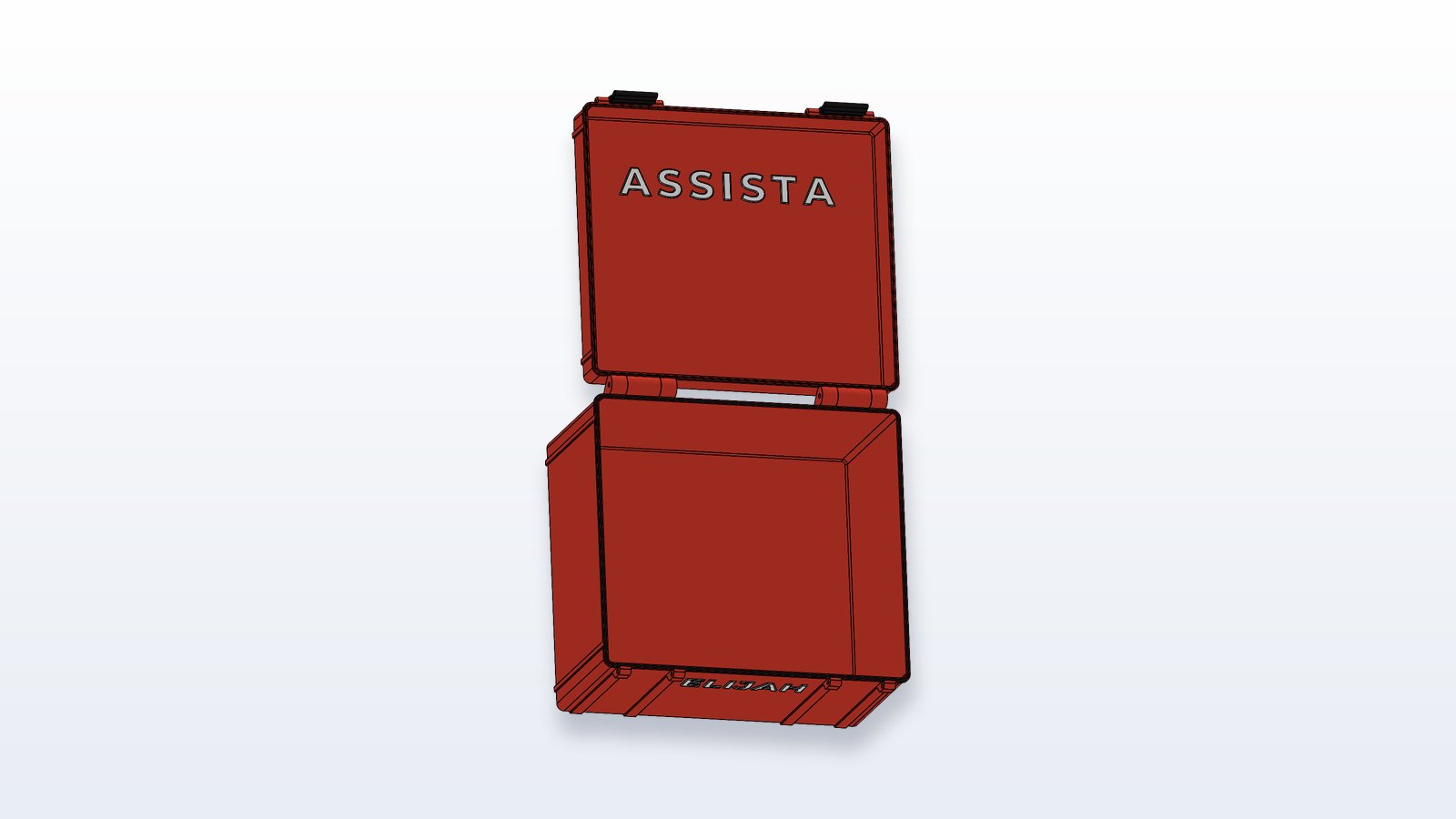 Parametric rugged box with the lid open