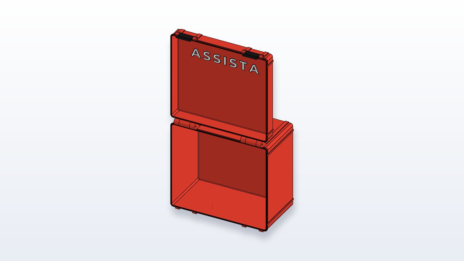Parametric rugged box — angled view