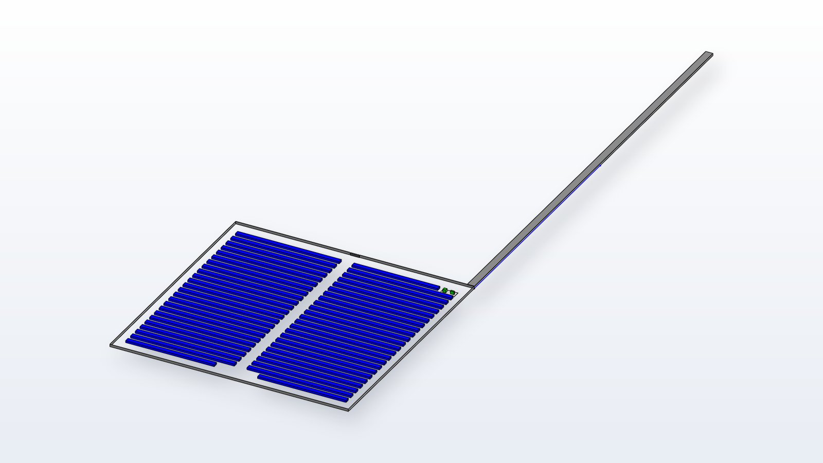 Solar farm 3D model with the access road
