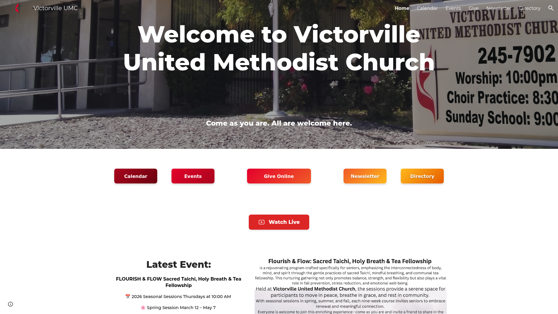 Victorville UMC website preview